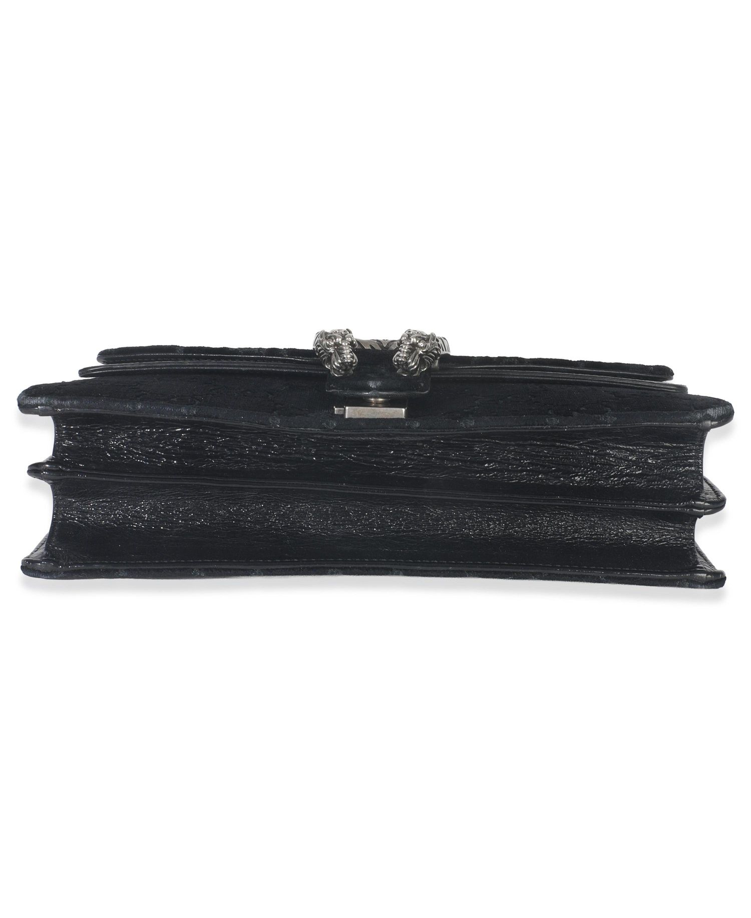 Black GG Embossed Velvet Small Dionysus Chain Bag