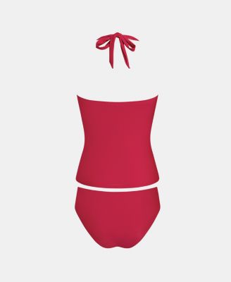 Women's V-Neck Adjustable Straps Tankini Set