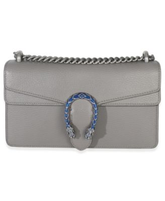 Dusty Grey Pebbled Calfskin Small Dionysus Shoulder Bag