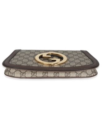 Beige GG Supreme Canvas Blondie Shoulder Bag