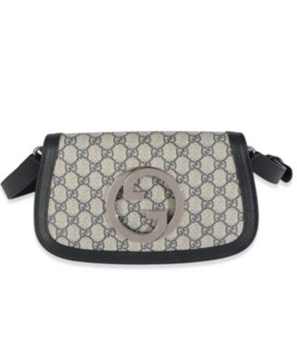 Beige Blue GG Supreme Canvas Blondie Shoulder Bag