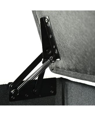 Upholstered Storage Bench Ottoman, Lift-Top Bedroom End Bench