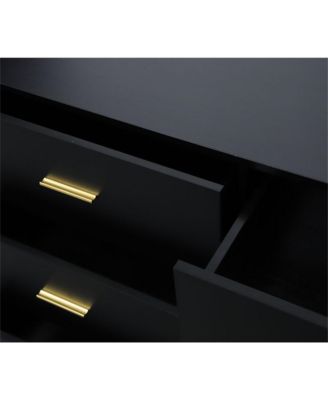 6 Drawer Wood Modern Chest of Drawers with Ample Storage