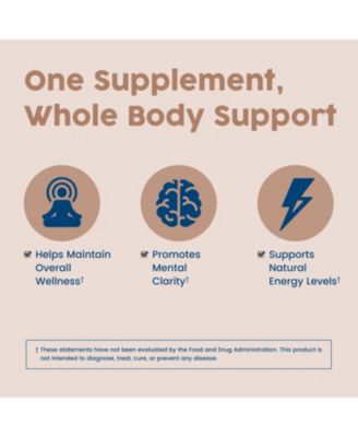 Mushroom Complex - Lions Mane, Turkey Tail, Cordyceps and Reishi - Immune Support and Brain Health - USDA 60 Caps