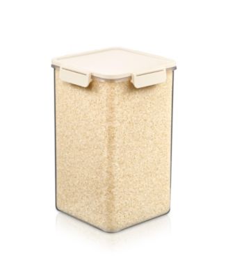 Airtight Food Storage Container – Clear Stackable Canister for Pantry, Rice, Pasta, Cereal and Snacks
