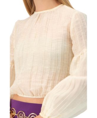 Women's Long Sleeve Balloon Blouse
