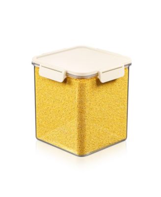 Airtight Food Storage Container – Clear Stackable Canister for Pantry, Rice, Pasta, Cereal and Snacks