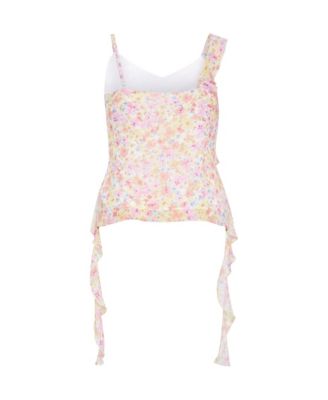 Women's Plus Size Waverly Frill Print Top