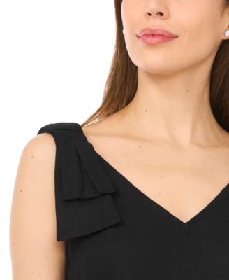 Women's V-Neck Bow-Strap Tank Top