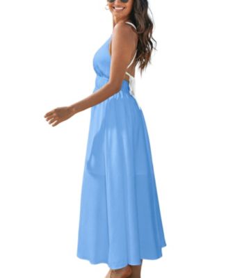 lucky for you light blue glitter bustier maxi dress Fall In Love With You Strapless Maxi Dress Sky Blue main image 0