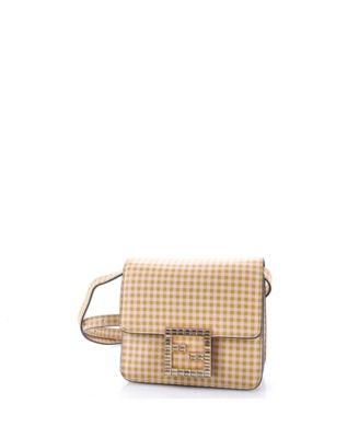 Fab Shoulder Bag Printed Leather with Crystal Detail