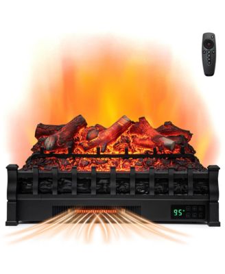 26'' Infrared Quartz Electric Fireplace Heater W/ Lemonwood Logs Thermostat