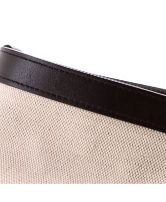 Medium Flip Flap Tote Canvas with Intrecciato Leather