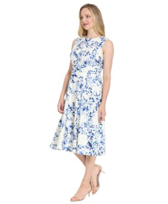 Petite Sleeveless Jewel Neck Midi Dress