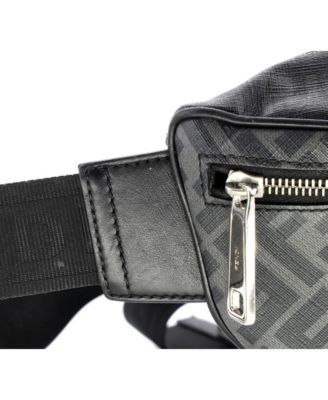 Medium FF 1974 Logo Waist Bag Zucca Coated Canvas