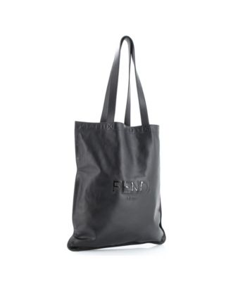 Tall Pack Flat Shopper Tote Leather