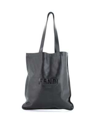 Tall Pack Flat Shopper Tote Leather