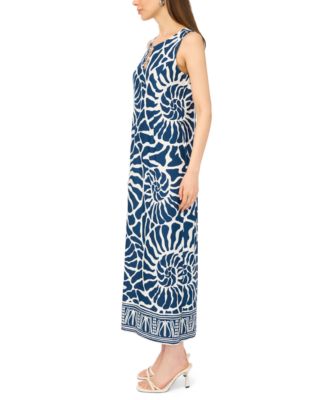 Women's Sleeveless Printed Maxi Dress
