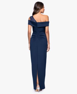 Petite One-Shoulder Sheath Gown