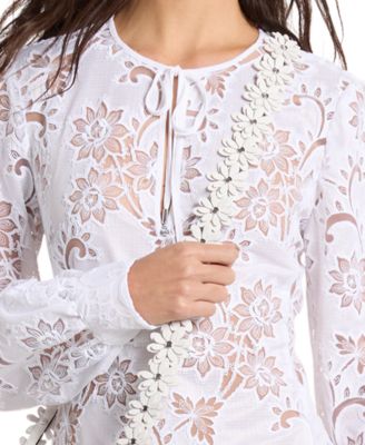 Women's Long-Sleeve Crewneck Mini Dress