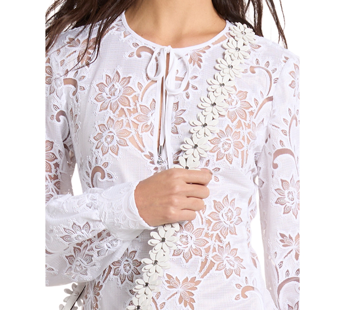 Michael Kors Women's Long-Sleeve Crewneck Mini Dress