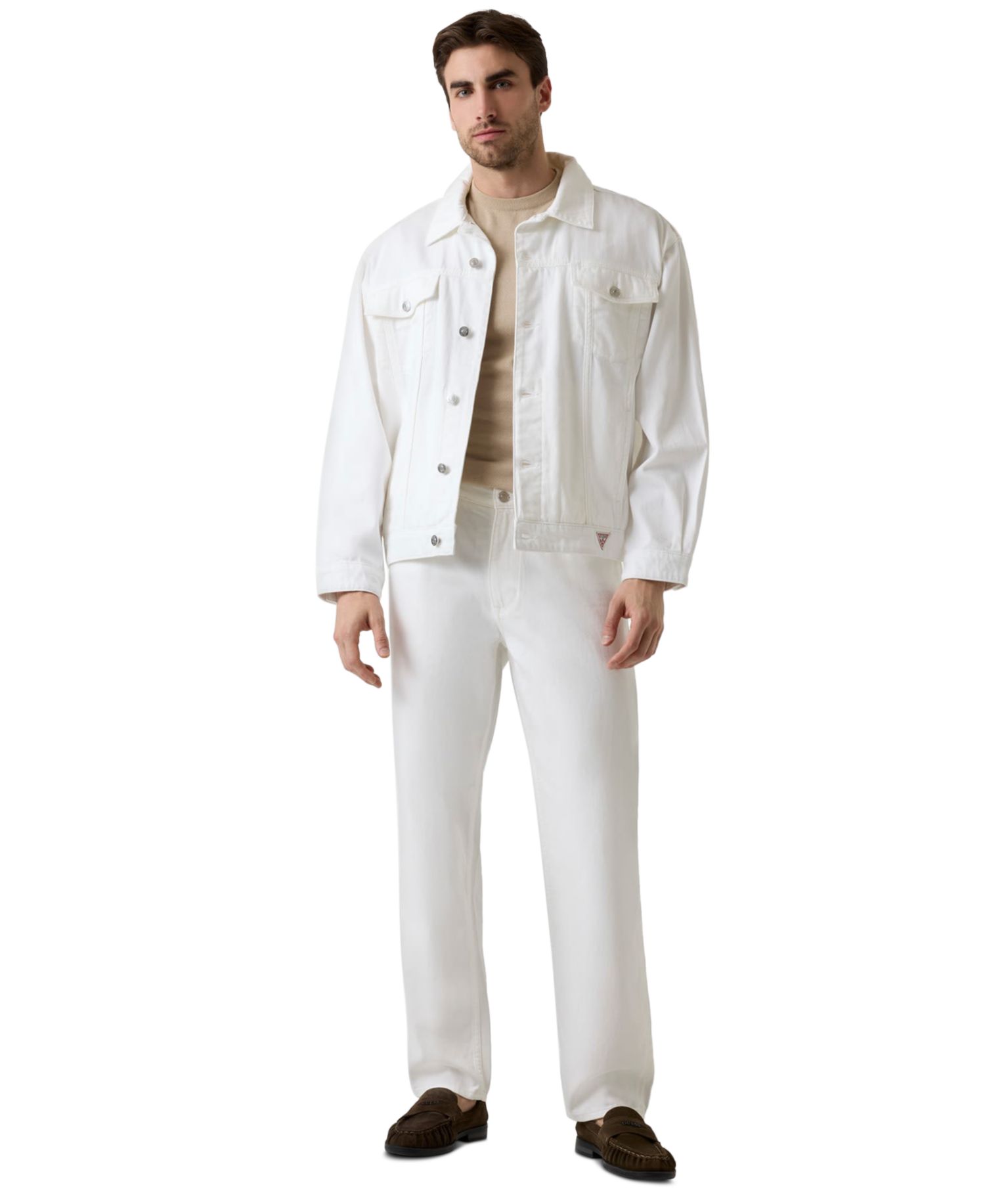 Men's Regular-Fit Spread Collar Trucker Jacket