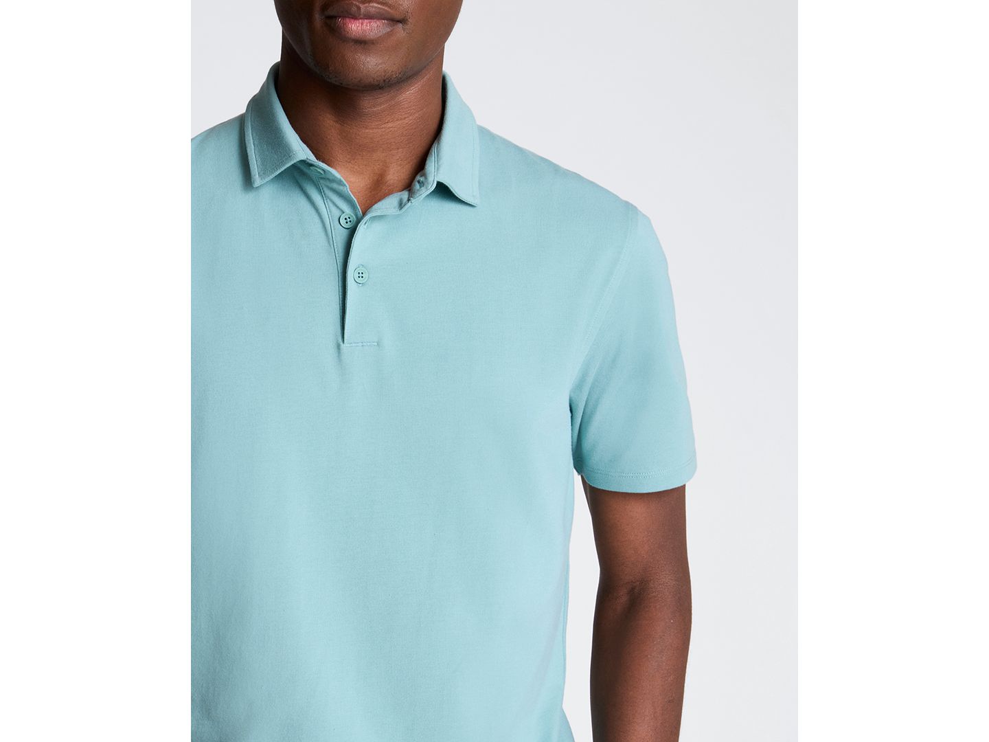 Мужское поло Kenneth Cole Short-Sleeve Slim-Fit Polo Shirt, цвет: Аквамариновый — фото 4