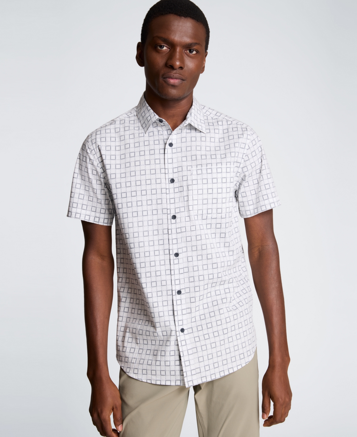 Kenneth Cole Men's Short-Sleeve Slim Fit Shirt