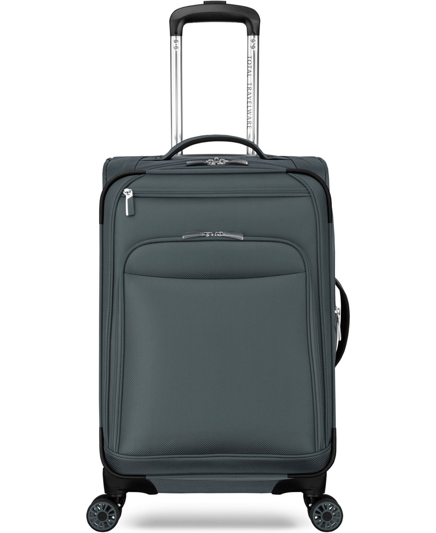 Чемодан Total Travelware Charleston Small Expandable Carry-On Spinner, цвет: Сланцевый зелёный — фото 1