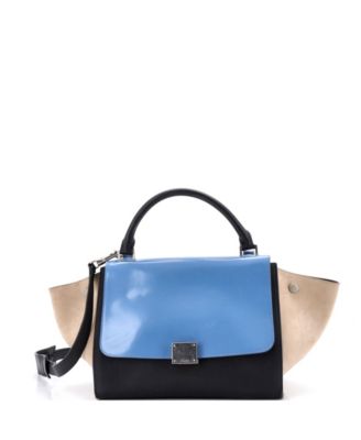 Small Trapeze Bag Leather with Patent
