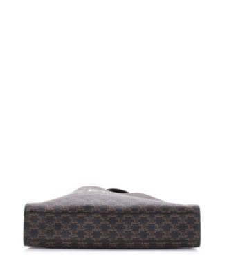 Horizontal Logo Cabas Tote Triomphe Coated Canvas