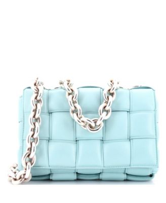 Cassette Chain Crossbody Bag Padded Maxi Intrecciato Leather