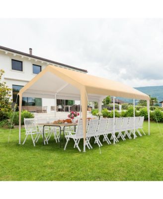 10x20 ft Heavy-Duty Steel Carport Car Canopy Shelter Sidewalls Tent Garage