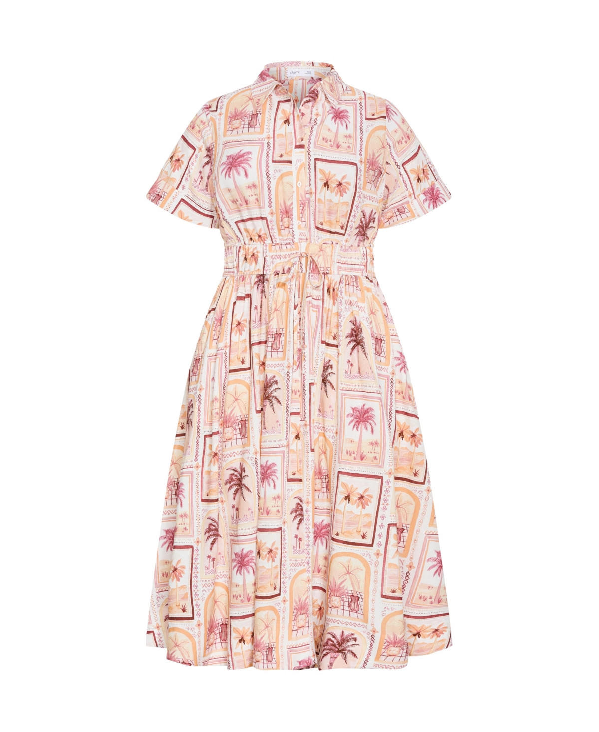 City Chic Women's Plus Lana Soiree Print Dress