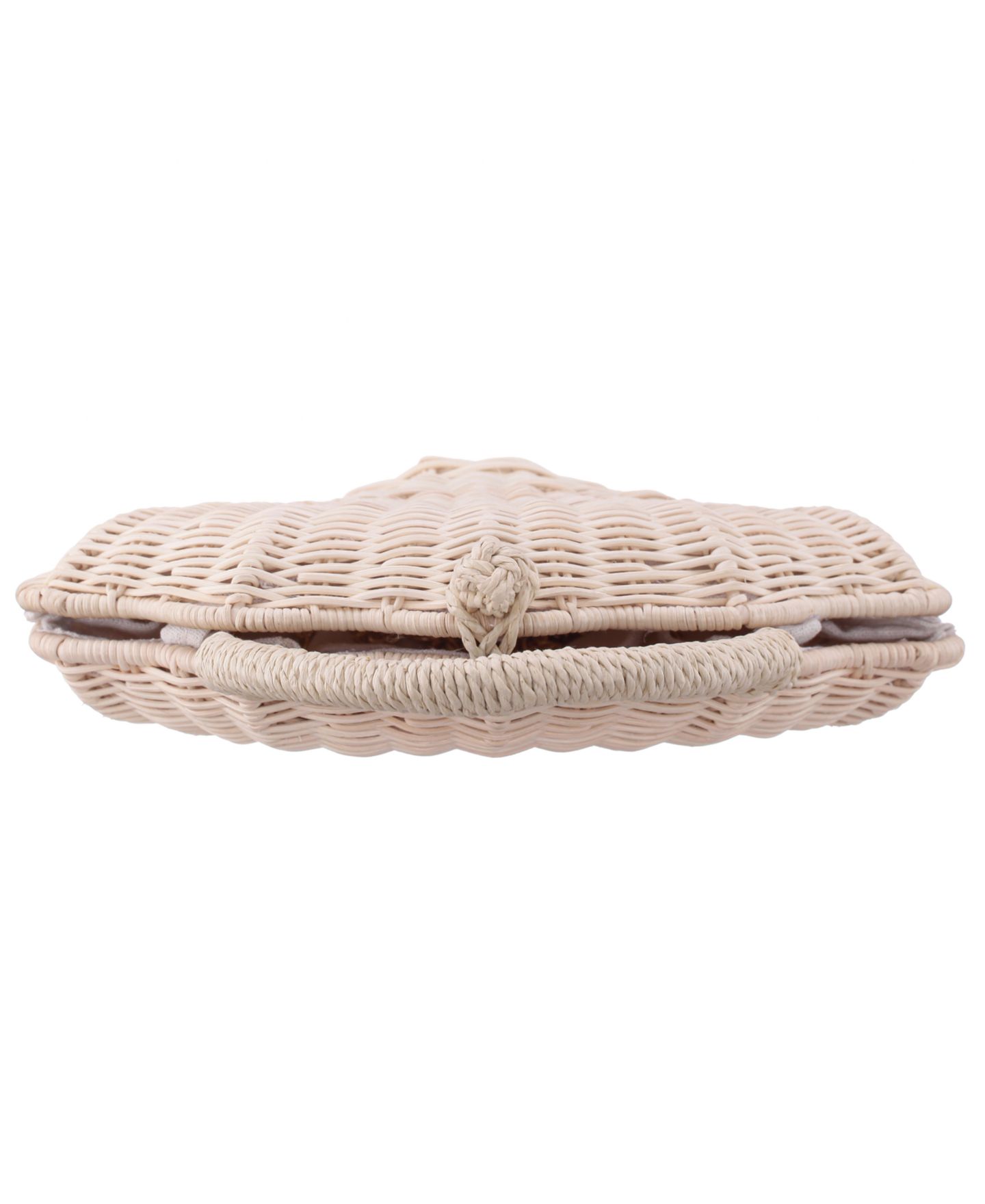 Женский клатч Nina Rattan Shell Minaudiere Small Clutch Handbag, цвет: Светлый натуральный — фото 5