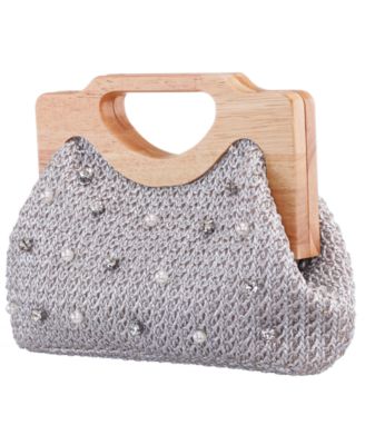 Solei Straw Small Clutch Handbag