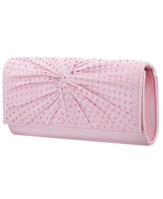 Unique Chiffon Twist Crystal Small Clutch Handbag