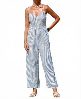 Women's Hear Me Out Striped Jumpsuit