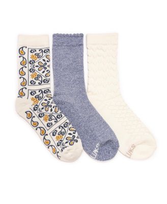 Women's Dream Step Crew Socks, 3 Pair Pack