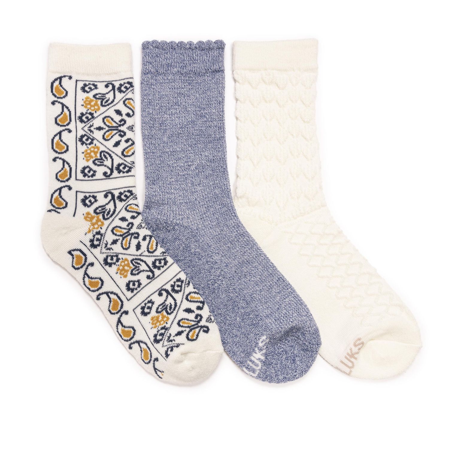 Women's Dream Step Crew Socks, 3 Pair Pack