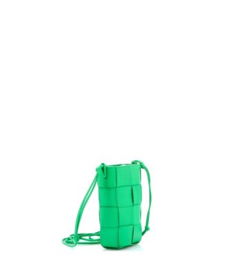 Mini Cassette Phone Holder Crossbody Bag Maxi Intrecciato Leather