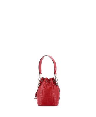 Mini Mon Tresor Bucket Bag Zucca Embossed Leather