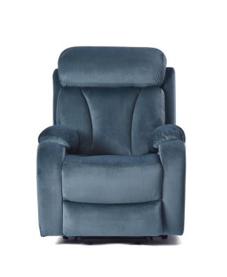 power lift recliner for elderly, velvet electric chair w/ remote, wide seat, side pocket & heavy-duty lift