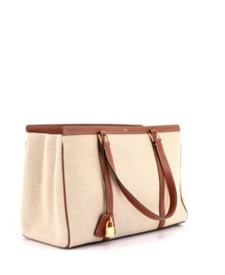 Medium Cabas 16 Bag Canvas with Leather