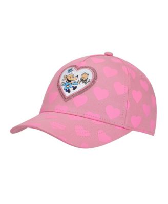 Girls Glitter Heart Youth Pink Traditional Adjustable Hat