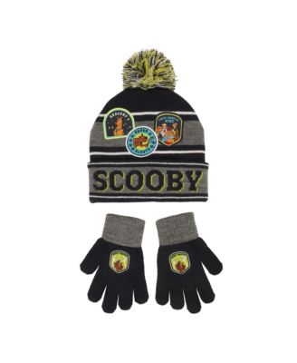 Boys Super Sleuth Badges Youth 2-Piece Knit Beanie and Gloves Set