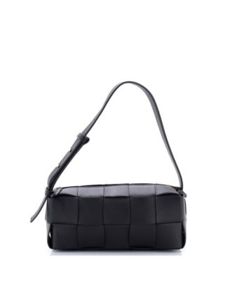 Small Brick Cassette Shoulder Bag Maxi Intrecciato Leather