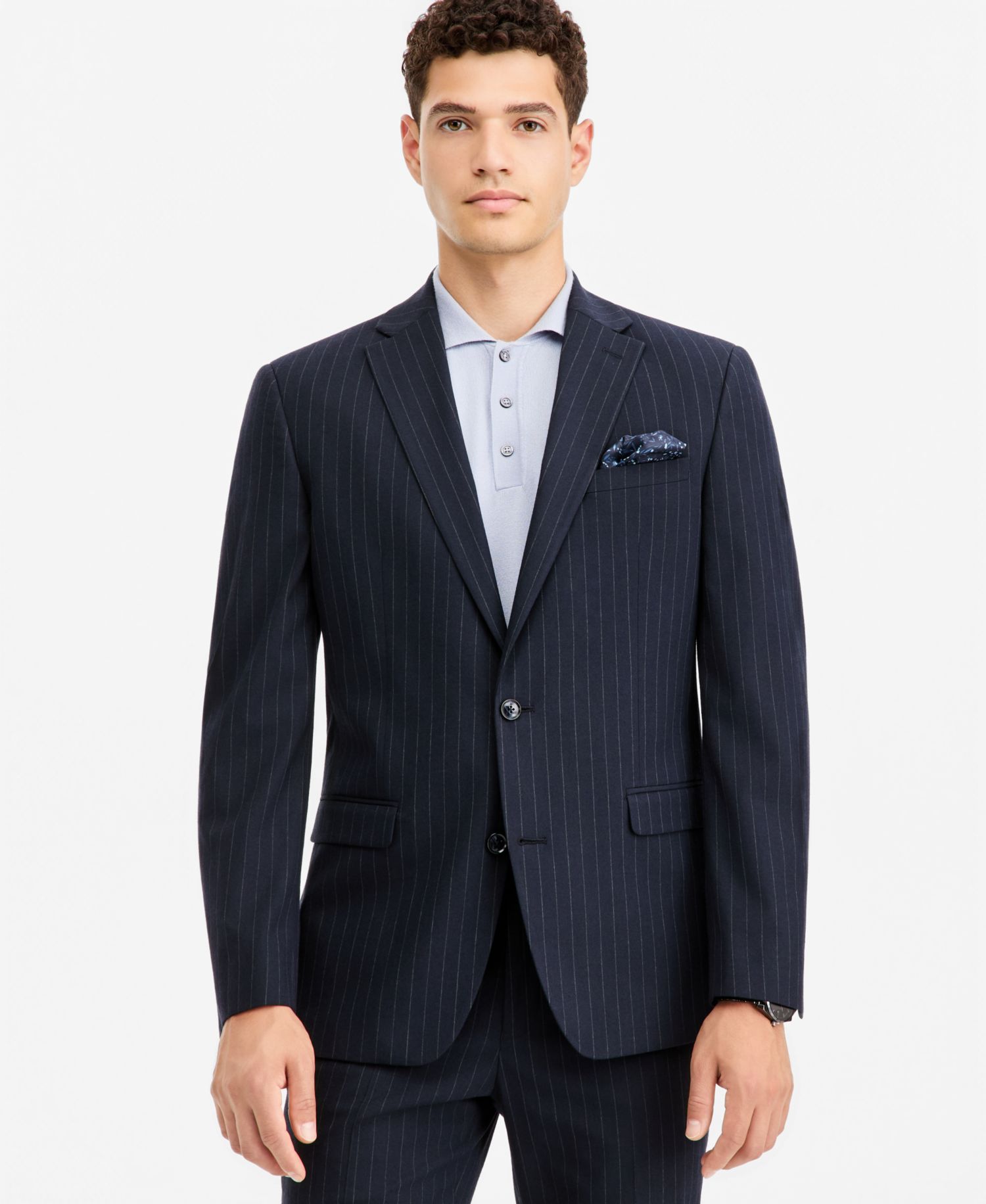 Men's Slim Fit Navy Pinstripe Suit Separates