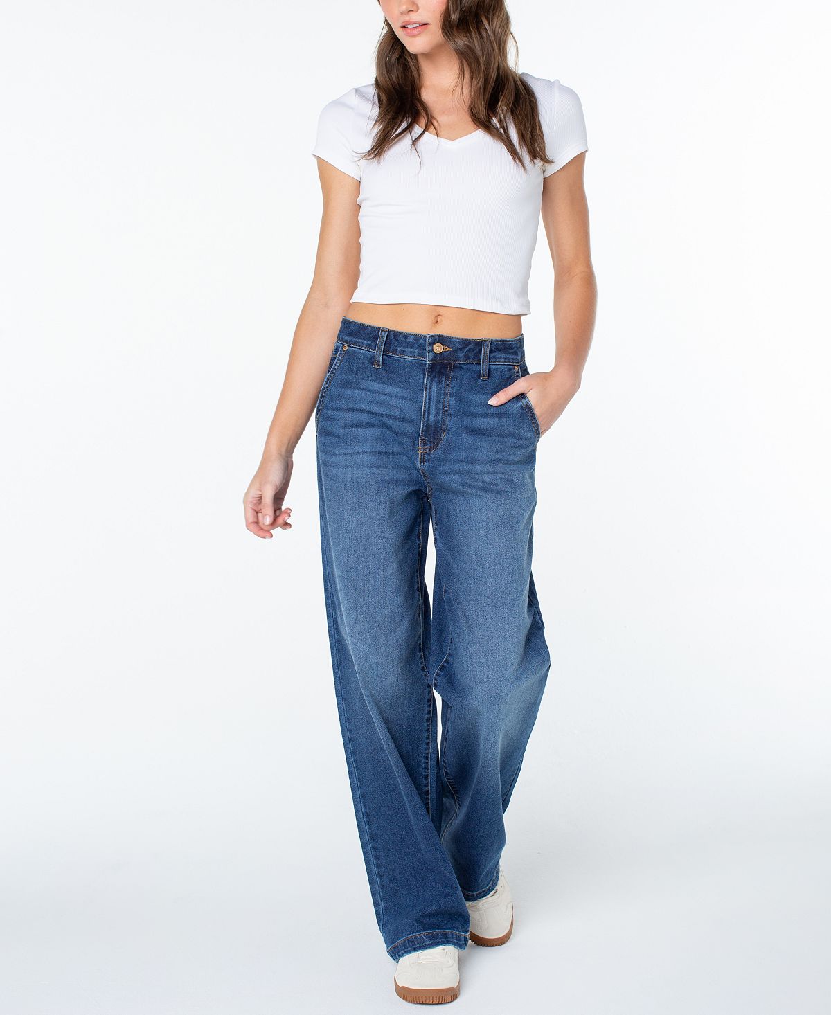 Celebrity Pink Women's High-Rise Relaxed Trouser Jeans view 2 — MAYCSS fashion products