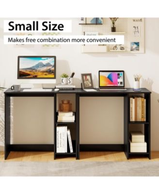 31.5 in Modern Home Office Desk with Storage Compartments